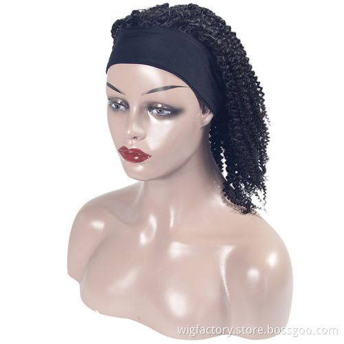 short headband curly wig,wig making sewing machine brazilian hair,machine made headband wigs for black women